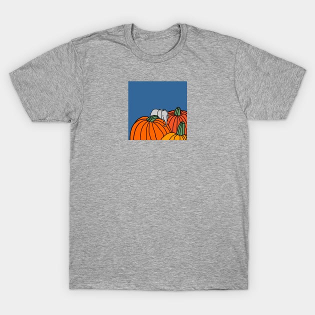 Cute Mini Elephant in the Pumpkin Patch T-Shirt by ellenhenryart